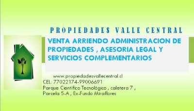 Propiedades Valle Central