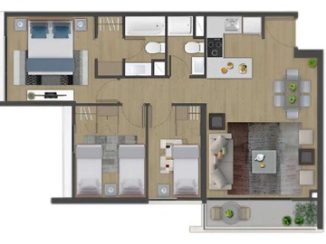 Arriendo Mensual / Departamento / San Miguel