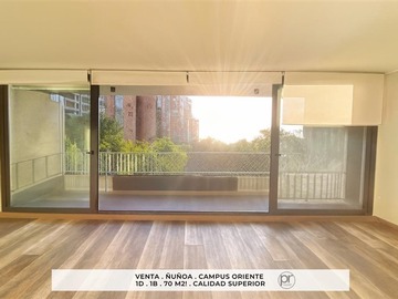 Departamento en venta en Avenida Holanda, Campus Oriente UC, Plaza Ñuñoa, Ñuñoa - 1 dormitorio, 1 baño