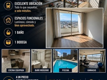 Departamento en venta en Nicasio Retamales, Estación Central - 1 dormitorio, 1 baño
