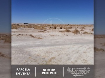 Parcela en venta en Calle los satelites chiu chiu, Calama