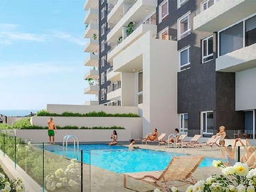 Departamento en venta en Costa de Montemar, Concón - 2 dormitorios, 1 baño