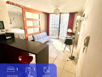 Departamento en venta en Depto con terraza y vista Oriente (173844), Santiago - 1 dormitorio