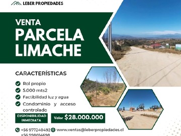 Terreno en venta en Venta terreno rol propio en condominio, limache, Limache