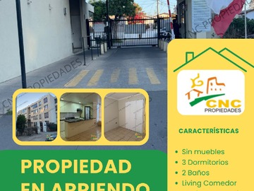 Departamento en arriendo mensual en Departamento Sin Muebles, 3D2B Quillota, Región de Valparaíso - 3 dormitorios, 2 baños
