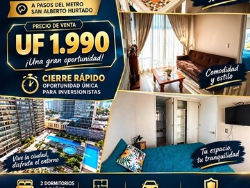 Departamento en venta en Toro Mazotte Con Alameda, Estación Central - 2 dormitorios, 2 baños