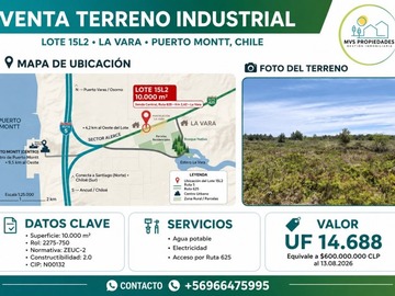 Terreno Industrial en venta en Puerto Montt, Puerto Montt