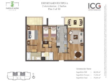 Departamento en venta en Nuncio Laghi / Metro Plaza Egaña, Ñuñoa - 2 dormitorios, 2 baños