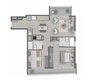Departamento en venta en Venta depto 2d2b 1est1bod sector pza egana. Alta demanda, Ñuñoa - 2 dormitorios, 2 baños