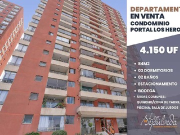 Departamento en venta en Cómodo Departamento 84m2 en Venta 3D/2B (108846), Iquique - 3 dormitorios, 2 baños