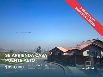 Casa en arriendo mensual en Casa 3d3b+2e puente alto: mall plaza tobalaba (180550), Puente Alto - 3 dormitorios, 3 baños