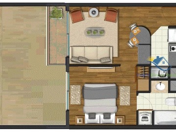 Departamento en venta en Avenida Pedro de Valdivia, Concepción - 1 dormitorio, 1 baño