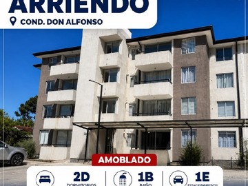 Departamento en arriendo mensual en Don Alfonso 1, Talca - 2 dormitorios, 1 baño