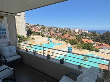 Departamento en arriendo mensual en Oferta Depto Jardin del Mar 2D2B1E vista al mar (176989), Viña del Mar - 2 dormitorios, 2 baños