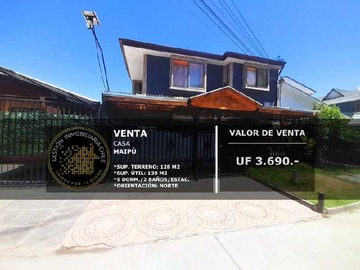 Casa en venta en Casa soñada en maipú 5d/2b, patio, luz natura (145991), Maipú - 5 dormitorios, 2 baños