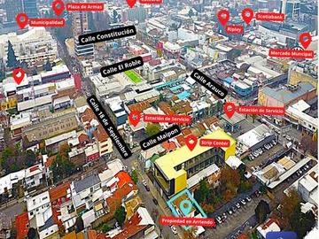 Oficina en arriendo mensual en Inmueble Multiples Usos. A Pasos Plaza de Armas (174709), Chillán - 5 dormitorios, 2 baños