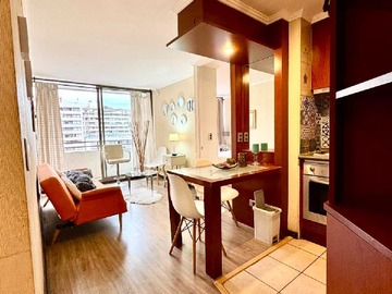 Departamento en arriendo mensual en Hermoso Departamento Amoblado (172749), Santiago - 1 dormitorio, 1 baño