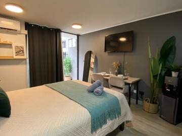 Departamento en arriendo mensual en Home studio amoblado metro santa ana, Santiago - 1 dormitorio, 1 baño