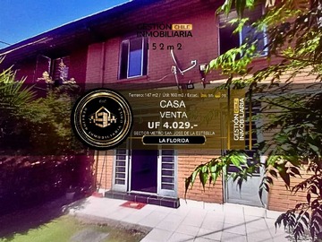 Casa en venta en Casa 3D/2B Psje Cerrado. Conexion metro (143920), La Florida - 3 dormitorios, 2 baños
