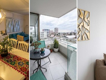 Departamento en arriendo mensual en Amplio luminoso 2d 2b terraza estc, bga metro L2 (176486), La Cisterna - 2 dormitorios, 2 baños