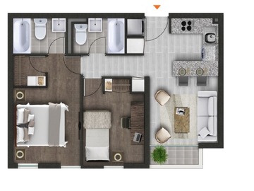 Departamento en venta en Av. Portales con libertad, Santiago - 2 dormitorios, 2 baños