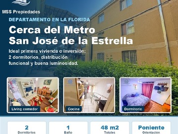 Departamento en venta en Departamento Plata 1119, La Florida - 2 dormitorios, 1 baño