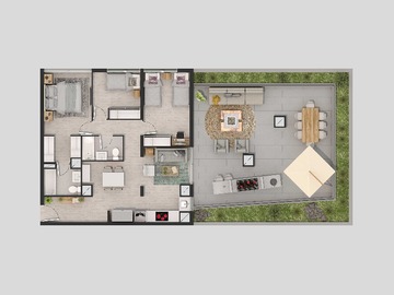 Departamento en venta en Hospital Carabineros (72702), Ñuñoa - 3 dormitorios, 2 baños