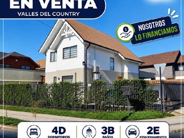 Casa en venta en valles del country, Talca - 4 dormitorios, 3 baños