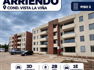 Departamento en arriendo mensual en Condominio vista la viña, Talca - 3 dormitorios, 2 baños