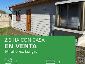 Parcela en venta en 2.6 Ha con Casa en Miraflores - 3 dormitorios, 2 baños