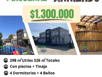 Casa en arriendo mensual en Casa pingueral, arriendo, 4dormitorios + 4baños, Tomé - 4 dormitorios, 4 baños