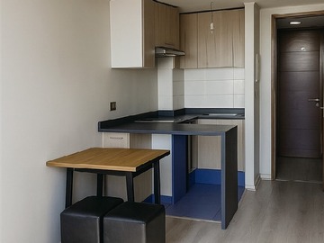 Departamento en venta en Departamento 1D en Estación Central con balcón norte y excelente conectividad al Metro Ecuador-, Estación Central - 1 dormitorio, 1 baño