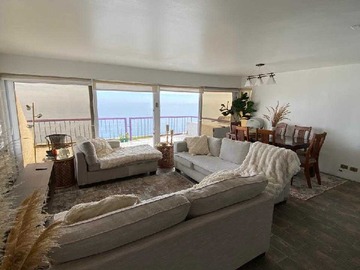 Departamento en arriendo mensual en hermoso departamento vista playa (177776), Viña del Mar - 1 dormitorio, 2 baños