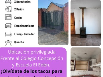 Casa en venta en 5 poniente 12 sur, Talca - 3 dormitorios, 2 baños