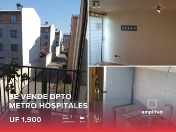 Departamento en venta en 1890uf: dpto 2d+1b metro hospitales (125879), Independencia - 2 dormitorios, 1 baño