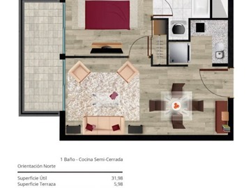 Departamento en venta en Cercano a novena avenida con segunda transversal, San Miguel - 1 dormitorio, 1 baño