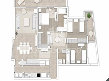 Departamento en venta en Depto con 3d+2b+terraza+hobby room + estac. Y bodega, Las Condes - 3 dormitorios, 2 baños