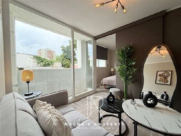 Departamento en arriendo mensual en Cerca del metro Monseñor Eyzaguirre, Ñuñoa - 1 dormitorio, 1 baño