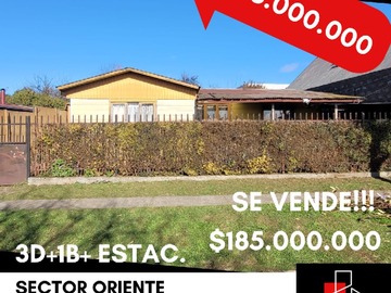 Casa en venta en sector oriente, Osorno - 3 dormitorios, 1 baño