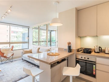 Departamento en arriendo mensual en Antonio bellet 197, Providencia - 2 dormitorios, 1 baño