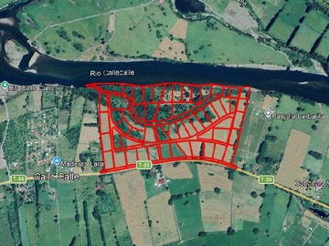 Parcela en venta en Hermoso Loteo con Acceso Al Río Calle Calle en Valdivia