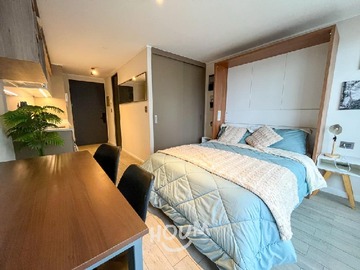Departamento en arriendo mensual en Santa Elvira, Santiago - 1 dormitorio, 1 baño