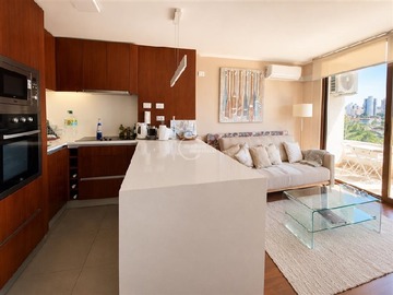 Departamento en arriendo mensual en Las Verbenas - Alto Las Condes - amoblado - 1d, 1b, 1tandem, bodega, Las Condes - 1 dormitorio, 1 baño