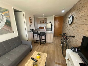 Departamento en arriendo mensual en Depto Amoblado, 1 Dorm, Estacionam, Metro (177849), Ñuñoa - 1 dormitorio, 1 baño