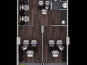 Oficina en arriendo mensual en Oficina 2 Privados Metro Manuel Montt - 2 dormitorios, 1 baño