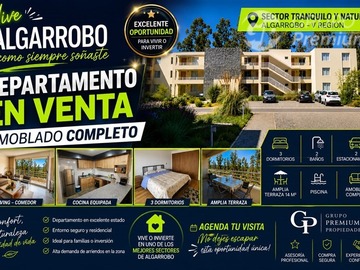 Departamento en venta en santa teresa de los andes 1351 condominio jardines de la candelaria, Algarrobo - 3 dormitorios, 2 baños