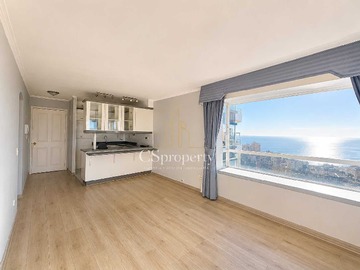 Departamento en arriendo mensual en Departamento con vista al mar en jardín del mar (174417), Viña del Mar - 2 dormitorios, 2 baños