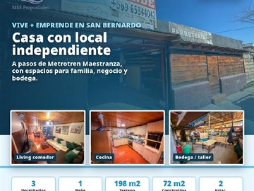 Casa en venta en Casa Enrique Madrid Osorio 49, San Bernardo - 3 dormitorios, 2 baños