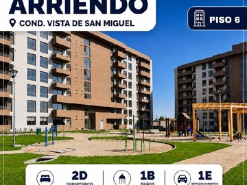 Departamento en arriendo mensual en Vistas San Miguel, Talca - 2 dormitorios, 1 baño