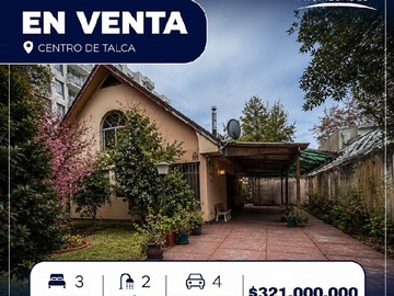 Casa en venta en 2 poniente 2 sur, Talca - 3 dormitorios, 2 baños